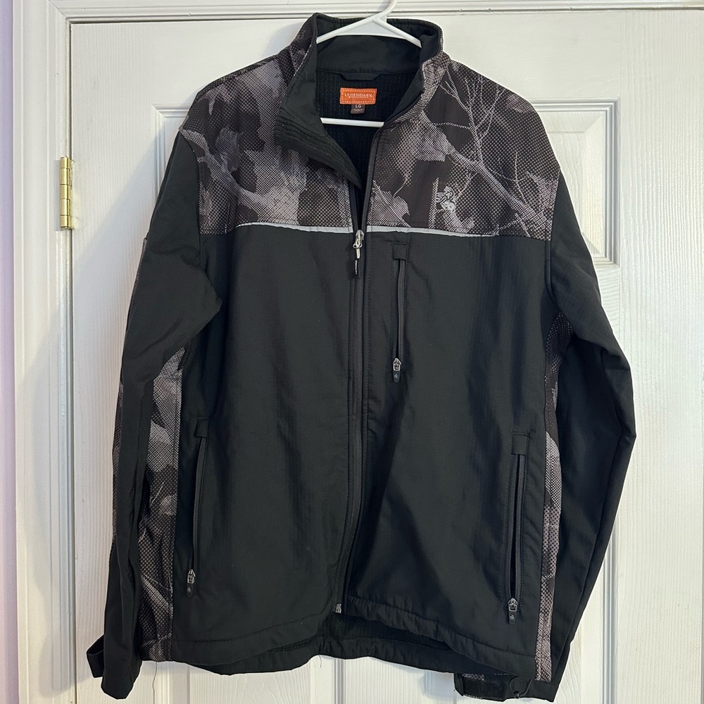 Legendary Whitetails Black and Gray Camo Accent Softshell Jacket